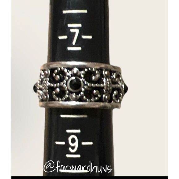 Bundle Sale 3 for $15 | Silver Tone Size 7.5 Rhinestone Ring - Picture 3 of 7